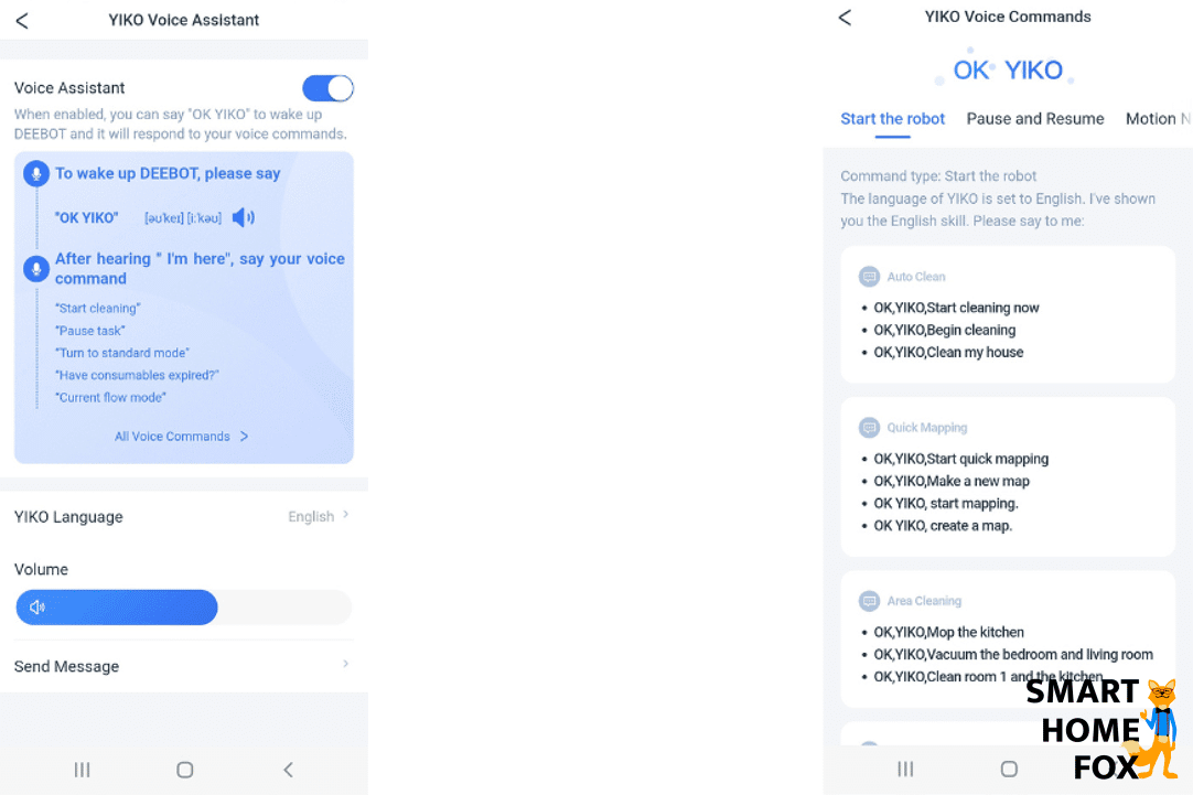 ecovacs deebot t10 assistant vocal yoki